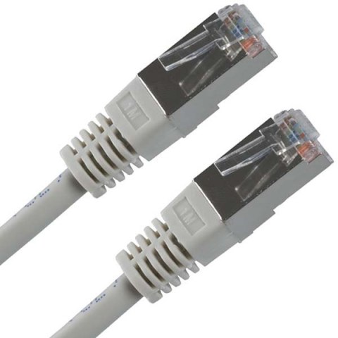 FTP patchcord, Cat.5e, RJ45 M-20m, chroniony, szary, economy