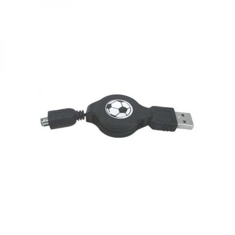 Kabel USB (1.1) USB A M- 4 pin M 0.7m czarny Logo HIROSE