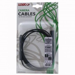 Kabel USB (2.0), USB A M- 12 pin M, 1.8m, czarny, Logo, blistr, CANON