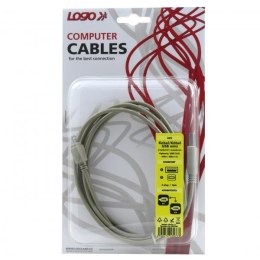 Kabel USB (2.0) USB A M- 4 pin M 1.7m czarny Logo blistr