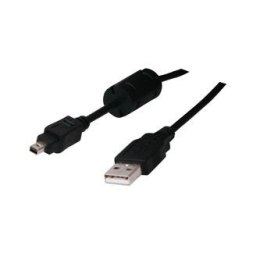 Kabel USB (2.0) USB A M- 4 pin M 1.8m czarny FUJI