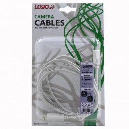 Kabel USB (2.0) USB A M- 4 pin M 1.8m czarny Logo blistr FUJI