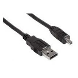 Kabel USB (2.0) USB A M- 8 pin M 1.8m czarny Logo PANASONIC