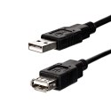 Kabel USB (2.0) USB A M- USB A F 3m czarny Logo Economy