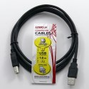 Kabel USB (2.0) USB A M- USB B M 1.8m czarny Logo cena za 1 szt.