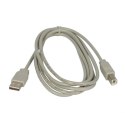 Kabel USB (2.0) USB A M- USB B M 3m szary