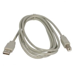 Kabel USB (2.0) USB A M- USB B M 5m szary Logo