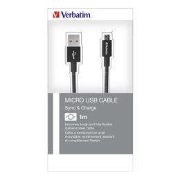 Kabel USB (2.0) USB A M- USB Micro 1m czarny Verbatim box 48863