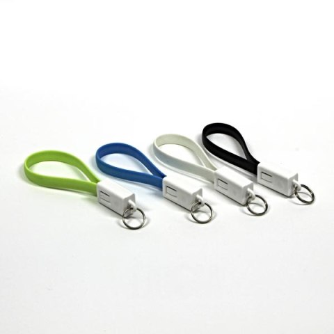 Kabel USB (2.0) USB A M- USB micro M 0.2m niebieski breloczek na klucze Kabel USB (2.0) USB A M- USB micro M 0.2m niebieski breloczek na klucze