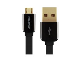 Kabel USB (2.0)  USB A M- USB micro M  1.2m  czarny  Avacom