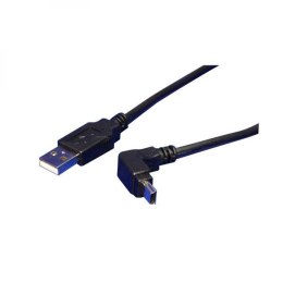 Kabel USB (2.0) USB A M- USB mini M (5 pin) 1.8m pod katem 90° czarny