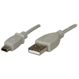 Kabel USB (2.0) USB A M- USB mini M (5 pin) 2m czarny Logo cena za 1 szt.