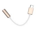 Kabel USB (2.0) USB C M- audio jack (3.5mm) F 0.1m reversible złoty Apacer box DC150 APDC150C-1