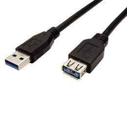 Kabel USB (3.0) USB A M- USB A F 1.8m czarny