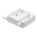 Listwa zasilająca 2 gniazda biała Logo 3x USB z podsatwą na telefon