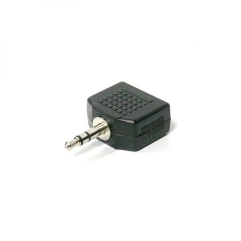 Rozgałęziacz, Audio, Jack (3,5mm) 2x F-Jack (3,5mm) M, 0, stereo, czarna