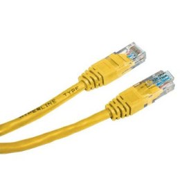 UTP patchcord, Cat.5e, RJ45 M-0.25m, nieekranowany, żółty, economy