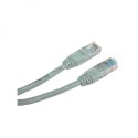 UTP patchcord, Cat.5e, RJ45 M-10m, nieekranowany, krzyżowy, szary, Logo, blistr