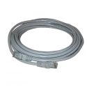 UTP patchcord, Cat.5e, RJ45 M-10m, nieekranowany, krzyżowy, szary, Logo, blistr