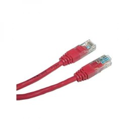 UTP patchcord, Cat.5e, RJ45 M-3m, nieekranowany, czerwony, economy