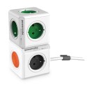 Kabel sieciowy 230V przedłużacz, CEE7 (widelec)-POWERCUBE, 1.5m, EXTENDED REMOTE, biały, POWERCUBE, 4 zásuvky + dálkový ovladač