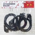 Kabel sieciowy 230V zasilacz, CEE7 (widelec)-C13, 2m, VDE approved, czarny, Logo, 5 pack (economy), cena za 1 kus