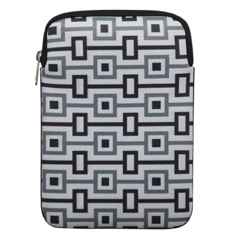 Opakowanie na tablet 10.1", Geometric, biały, neopren