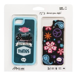 Oprawka na iPhone 7, kolorowe, TPU, PC, Dress Me Indi, 2 w 1, Smile