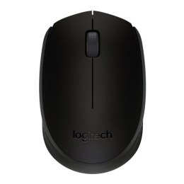 Logitech Mysz B170 1000DPI 2.4 [GHz] optyczna 3kl. 1 scroll bezprzewodowa czarna 1 szt AA odbiorn nano USB biurowy