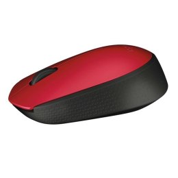 Logitech Mysz M171 1000DPI 2.4 [GHz] optyczna 3kl. 1 scroll bezprzewodowa czerwona 2 szt AA do notebooka uniwersalny