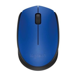 Logitech Mysz M171 1000DPI 2.4 [GHz] optyczna 3kl. 1 scroll bezprzewodowa niebieska 2 szt AA do notebooka uniwersalny