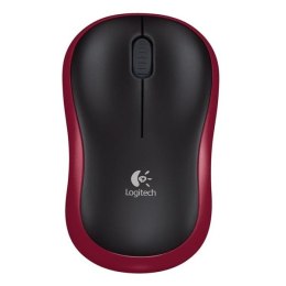 Logitech Mysz M185, 1000DPI, 2.4 [GHz], optyczna, 3kl., 1 scroll, bezprzewodowa, czerwona, 1 szt AA