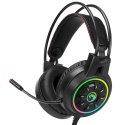 Marvo RGB zestaw klawiatura CM305 do gry czarna przewodowa (USB) US + mysz i słuchawki dla graczy membranowa RGB podświet