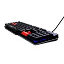 RED FIGHTER Klawiatura K1 do gry czarna przewodowa (USB) US podświetlona 3 kolory podświetlania