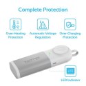 Promate, powerbank, AuraWatch, Li-Ion, 5V, ładowanie iPhone i Apple Watch, 6700mAh, bezprzewodowe ładowanie Apple Watch, srebrna