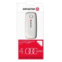 SWISSTEN, powerbank, Li-Ion, 5V, 4000mAh, do ładowania telefonów i innych urządzeń, 1 złącze, biały