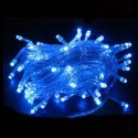 LED osvětlení, Lampki choinkowe, 10m, 220-240 V (50-60Hz), 6W, niebieski, przezroczysty przewód, 30000h, 100xLED