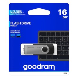 Goodram USB flash disk  2.0  16GB  UTS2  czarny  UTS2-0160K0R11  wsparcie OS Win 7