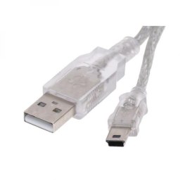 Kabel USB (2.0), USB A M- USB mini M (5 pin), 0.6m, czarny