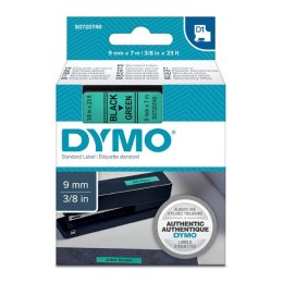 Dymo oryginalny taśma do drukarek etykiet Dymo 40919 S0720740 czarny druk/zielony podkład 7m 9mm D1