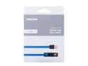 Kabel USB (2.0), USB A M- USB micro M, 0.4m, niebieski, Avacom