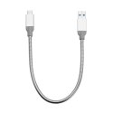 Kabel USB (3.1), USB A M- USB C M, 0.3m, srebrny, Verbatim, box, 48868