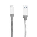 Kabel USB (3.1), USB A M- USB C M, 0.3m, srebrny, Verbatim, box, 48868