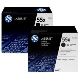 HP oryginalny toner CE255XD, black, 12500s, HP 55X, HP Enterprise P3015, LaserJet Pro 500 MFP M521dn, dual pack, 2szt