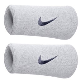 Frotka na rękę Nike szeroka Swoosh Doublewide biała 2szt NNN05101