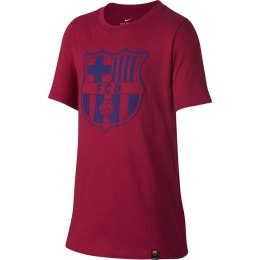 Koszulka dla dzieci Nike FC Barcelona Crest JUNIOR bordowa 859192 620