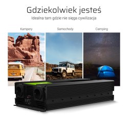 Przetwornica napięcia Inwerter Green Cell 24V na 230V 3000W/6000W Czysta sinusoida