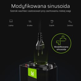 Przetwornica napięcia Inwerter Green Cell 24V na 230V 1500W/3000W Modyfikowana sinusoida