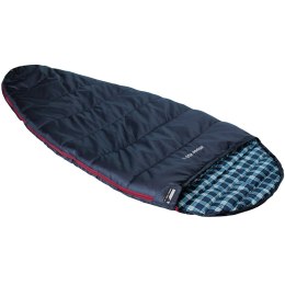 Śpiwór High Peak Ellipse 250M (200x85x50cm) granatowy/kratka L-zip 23035