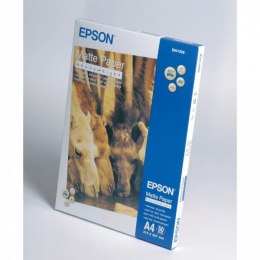 Epson Matte Paper Heavyweight  foto papier  matowy  silny typ biały  Stylus Photo 1270  1290  A4  167 gm2  50 szt.  C13S041256 